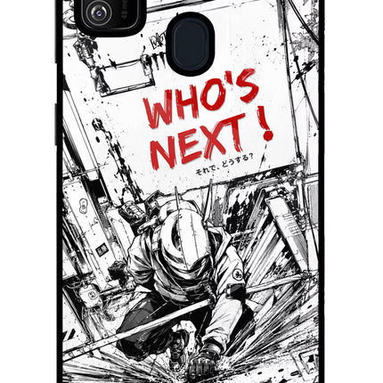 Who's Next Samsung M21 2020 Glass Case Back Cover by Casekaro