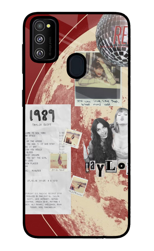 Taylor Swift Samsung M21 2020 Glass Case Back Cover by Casekaro