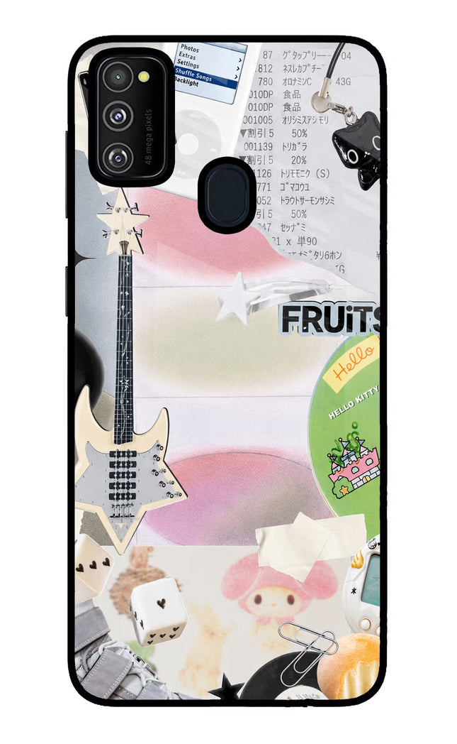 Softcore case Samsung M21 2020 Glass Case Back Cover by Casekaro