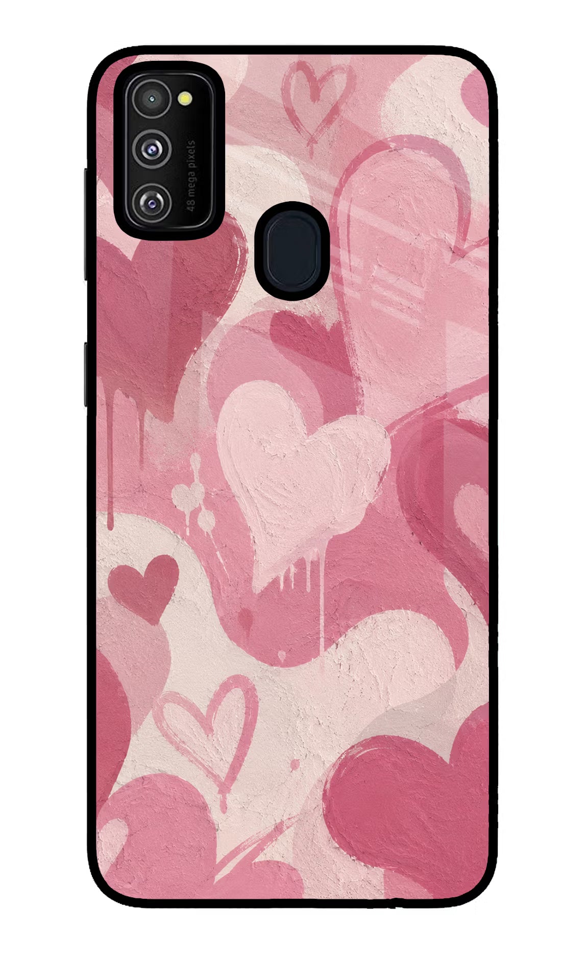 Hearty case Samsung M21 2020 Glass Case Back Cover by Casekaro