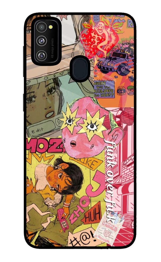 Funkover Samsung M21 2020 Glass Case Back Cover by Casekaro