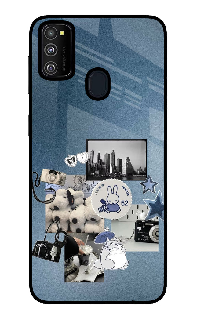 Miffy Samsung M21 2020 Glass Case Back Cover by Casekaro