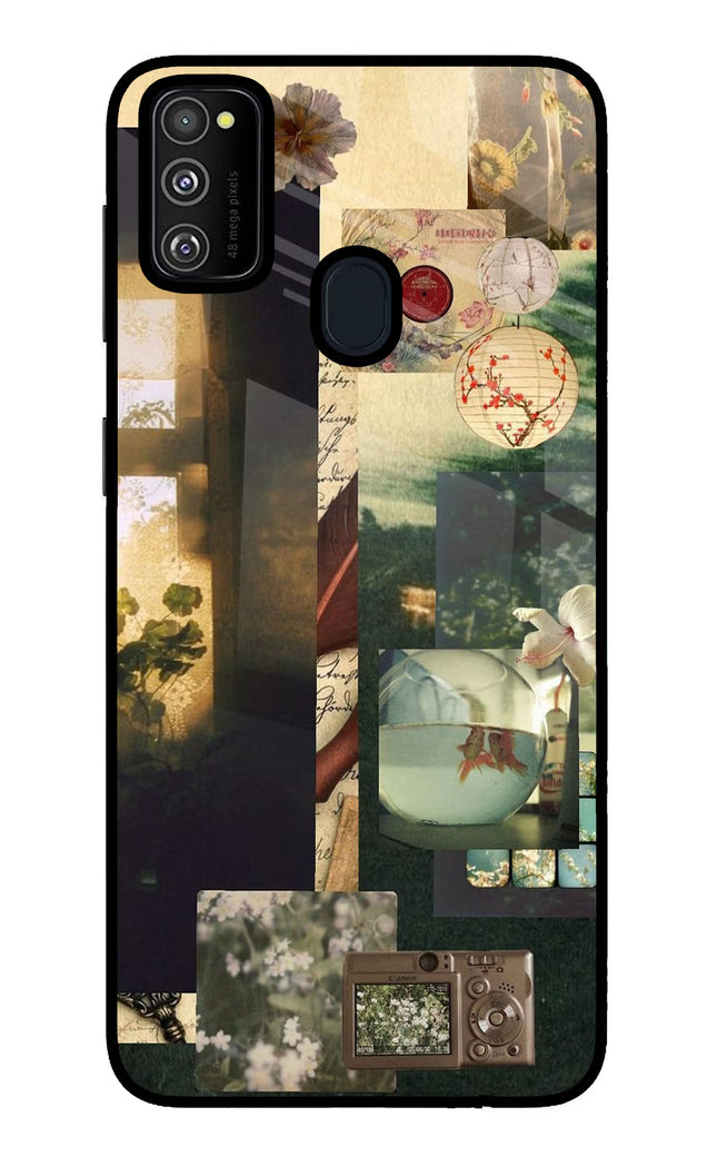 Summer Samsung M21 2020 Glass Case Back Cover by Casekaro