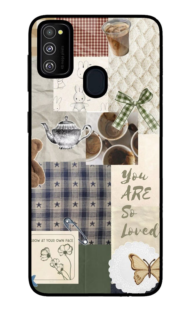 Cookie Samsung M21 2020 Glass Case Back Cover by Casekaro