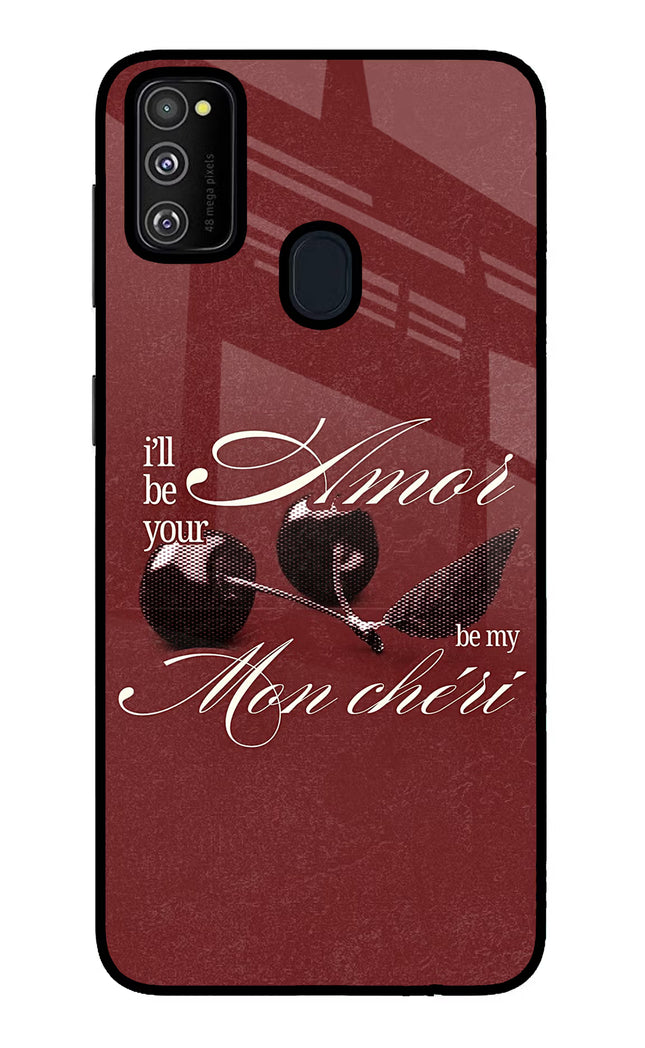 Velvet Cherry Samsung M21 2020 Glass Case Back Cover by Casekaro