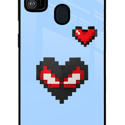 Peter Heart Samsung M21 2020 Glass Case Back Cover by Casekaro