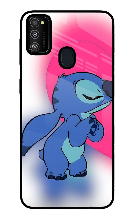 Stitch Hug Samsung M21 2020 Glass Case