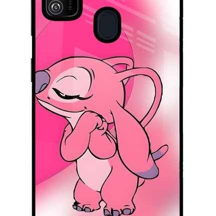 Angel Hug Samsung M21 2020 Glass Case Back Cover by Casekaro