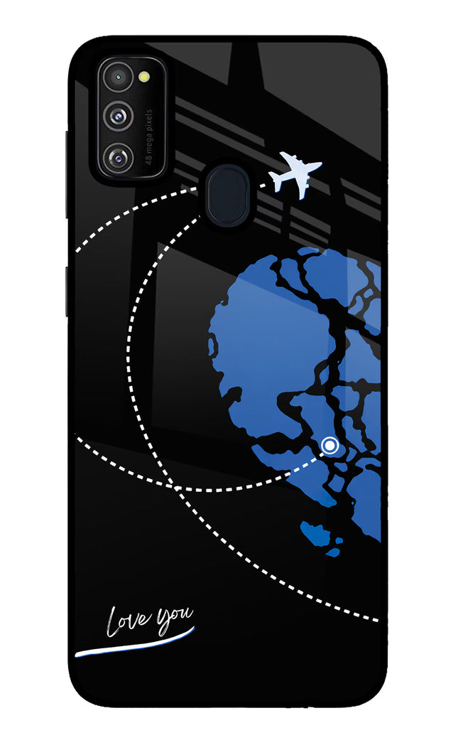 Love Orbit Samsung M21 2020 Glass Case Back Cover by Casekaro