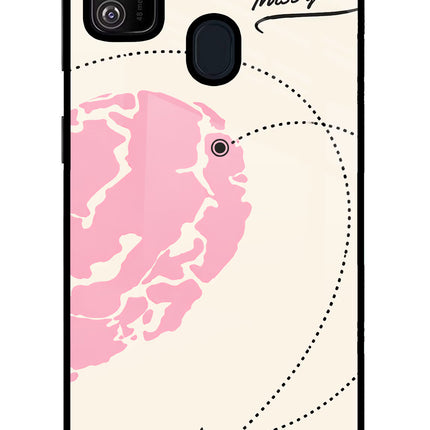Miss Orbit Samsung M21 2020 Glass Case Back Cover by Casekaro