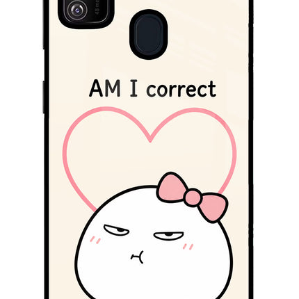 Always Right Samsung M21 2020 Glass Case Back Cover by Casekaro