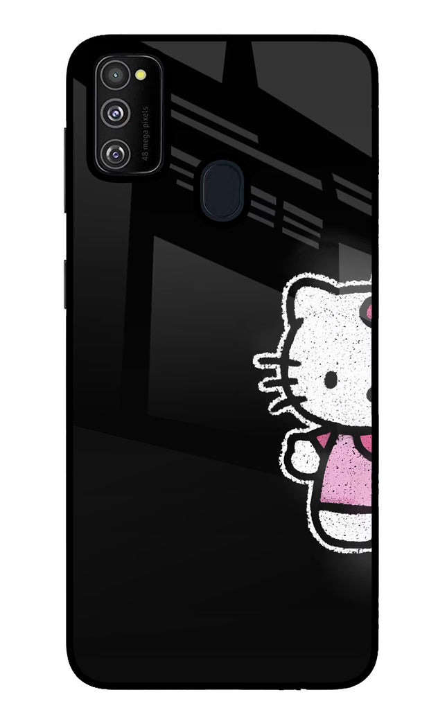 Kitty Charm Samsung M21 2020 Glass Case