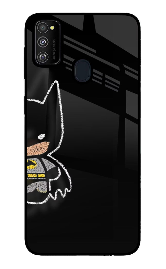 Bat Kitty Samsung M21 2020 Glass Case Back Cover by Casekaro