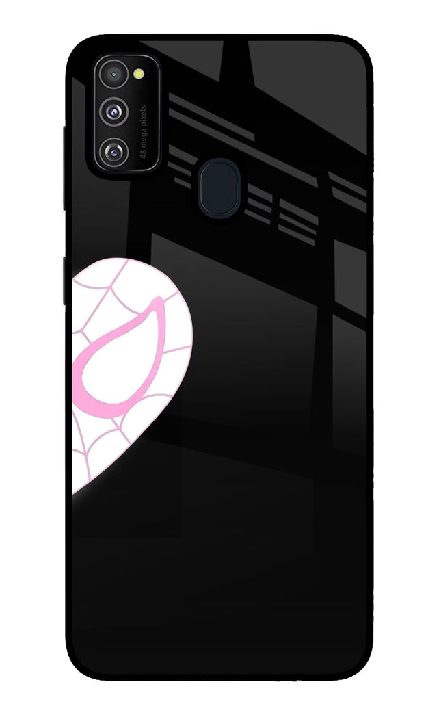 Gwen Mask Samsung M21 2020 Glass Case Back Cover by Casekaro