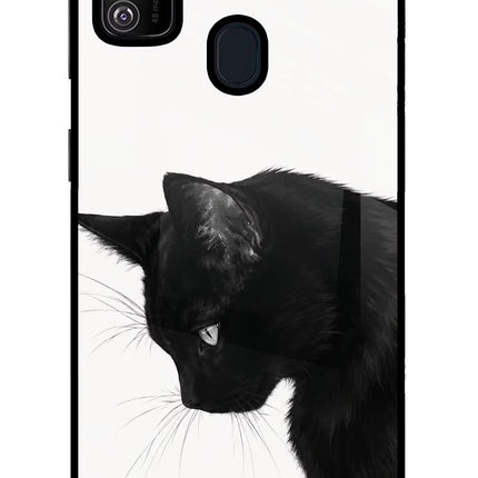 Shadow Gaze Samsung M21 2020 Glass Case Back Cover by Casekaro