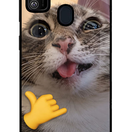 Silly Cat Call Samsung M21 2020 Glass Case