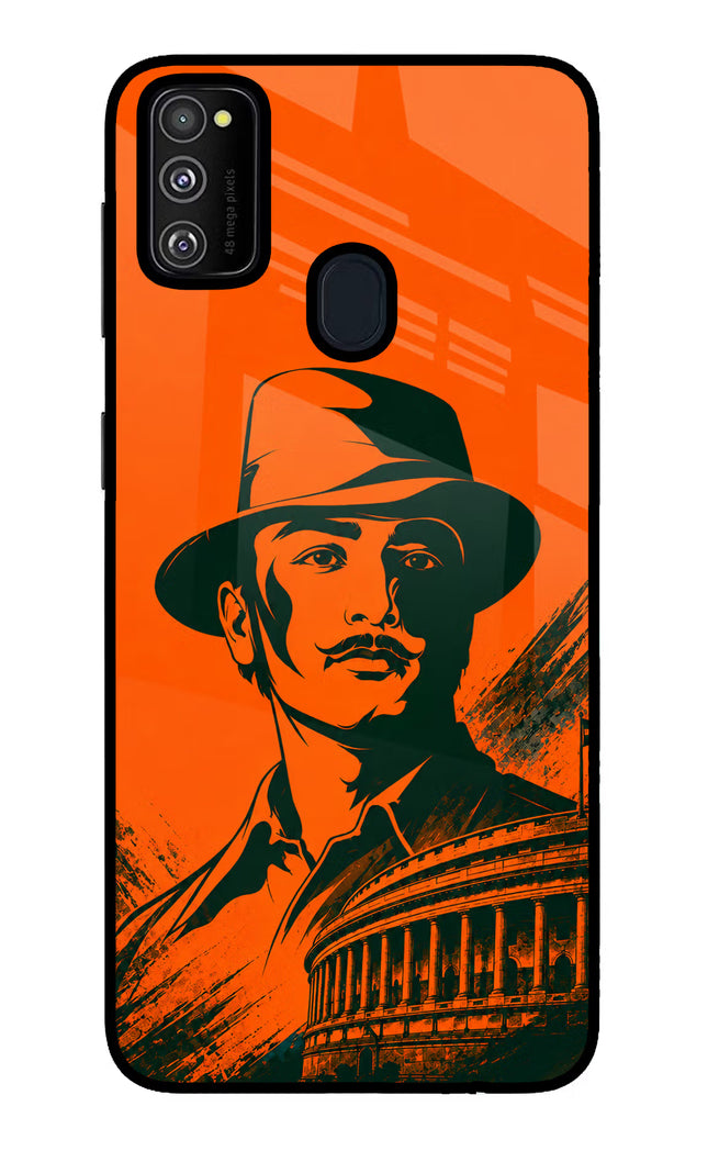 Bhagat Singh Legacy Samsung M21 2020 Glass Case Back Cover by Casekaro