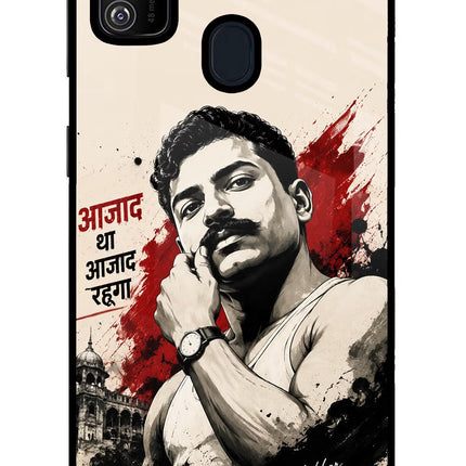 Chandrashekhar Azad Fearless Samsung M21 2020 Glass Case Back Cover by Casekaro