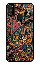 Folk Print Samsung M21 2020 Glass Case