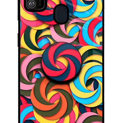 Spiral Pattern Samsung M21 2020 Pop Case by Casekaro