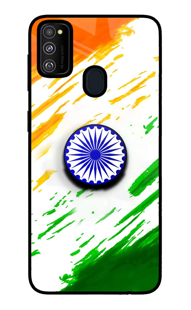 Indian Flag Ashoka Chakra Samsung M21 2020 Pop Case by Casekaro