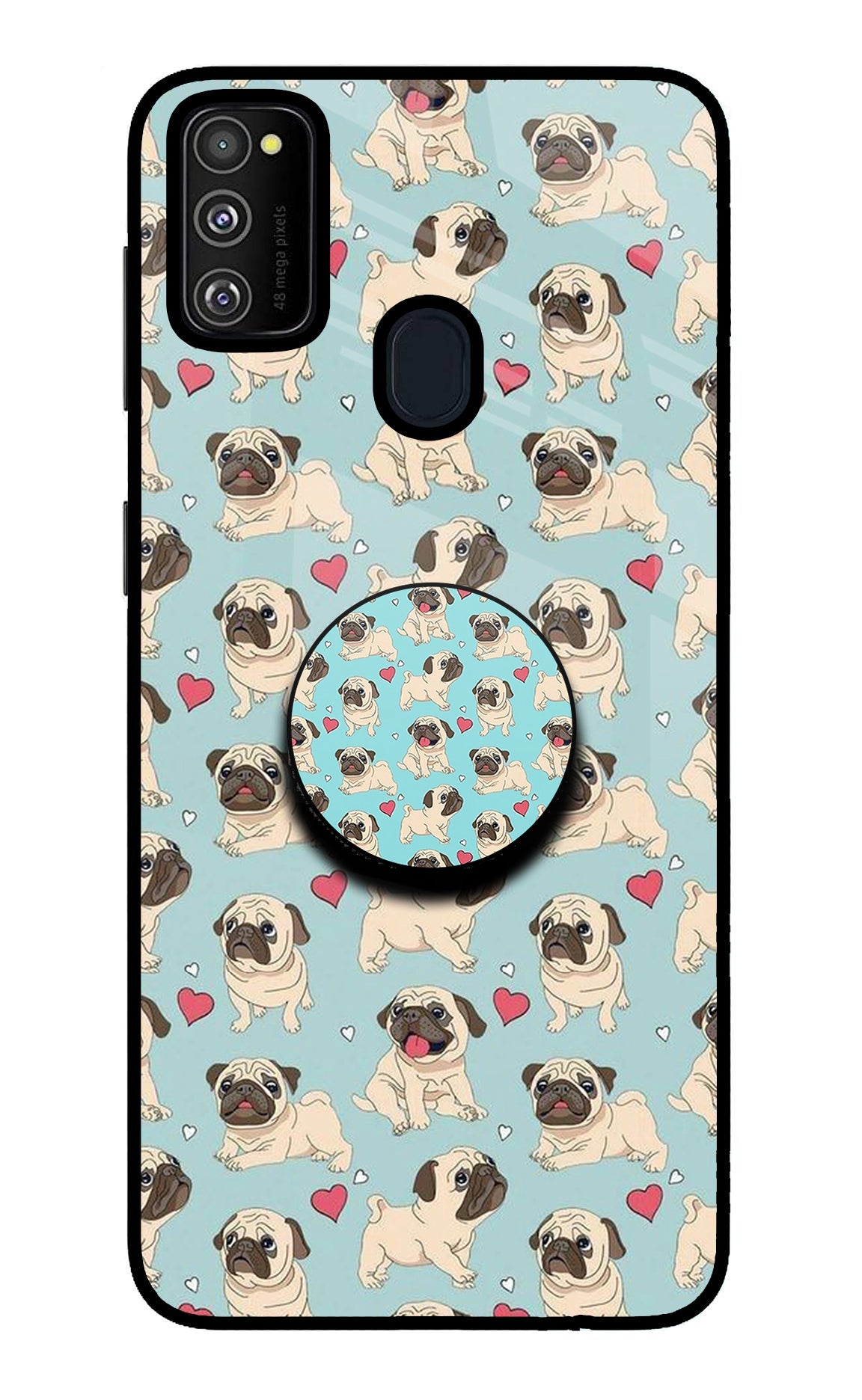 Pug Dog Samsung M21 2020 Glass Case