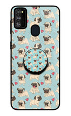 Pug Dog Samsung M21 2020 Glass Case
