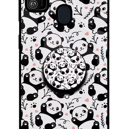 Cute Panda Samsung M21 2020 Pop Case by Casekaro