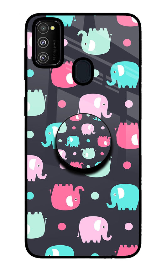 Baby Elephants Samsung M21 2020 Glass Case