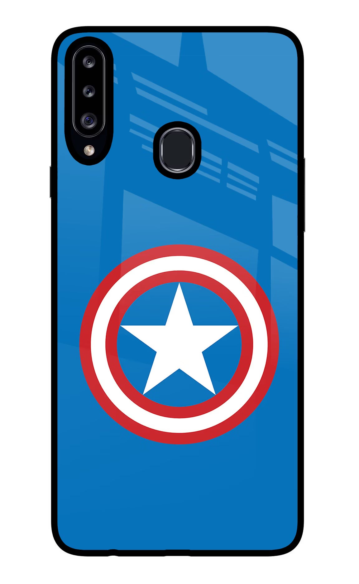 Captain America Logo Samsung A20s Glass Case