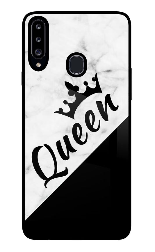Queen Samsung A20s Glass Case
