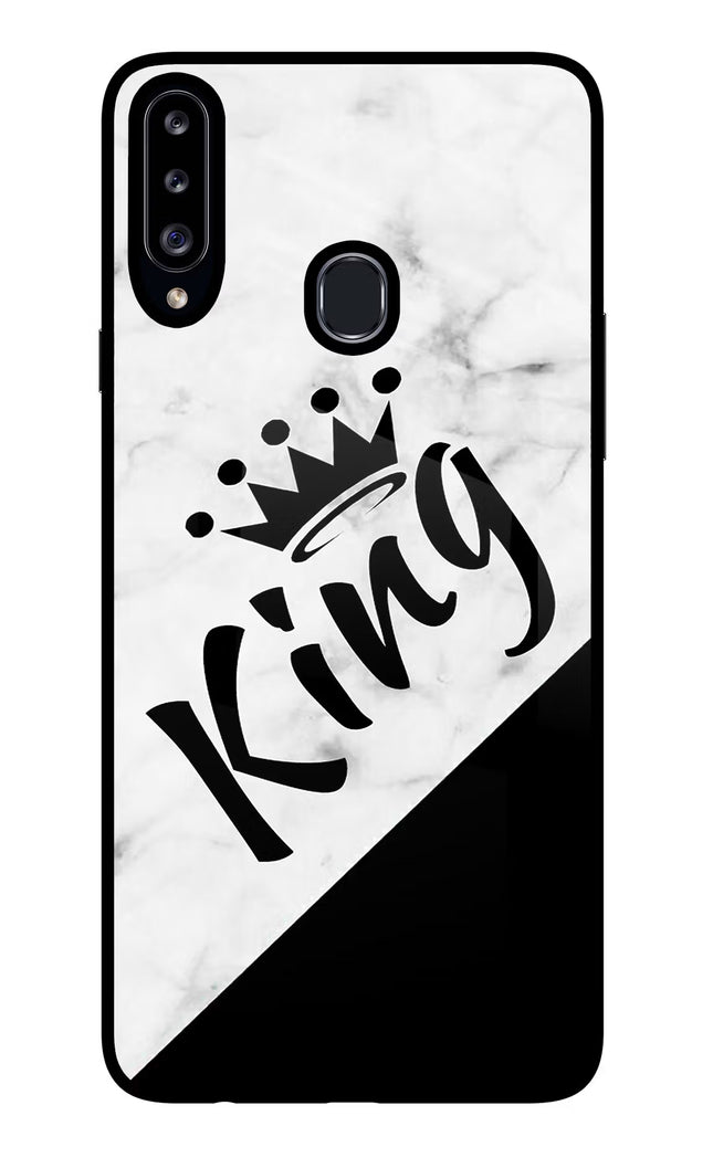 King Samsung A20s Glass Case Back Cover by Casekaro