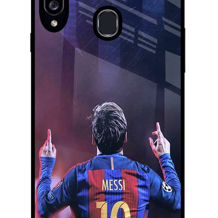 Messi Samsung A20s Glass Case Back Cover by Casekaro