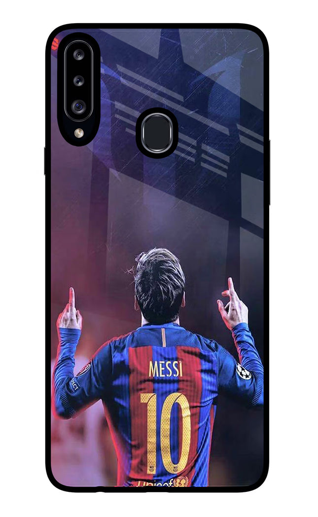 Messi Samsung A20s Glass Case Back Cover by Casekaro