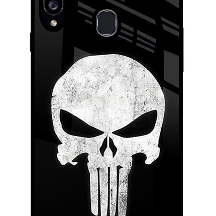 Punisher Skull Samsung A20s Glass Case Back Cover by Casekaro