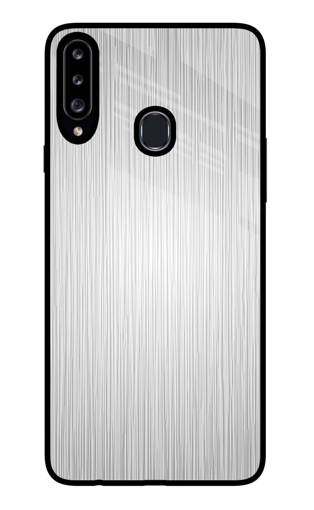 Wooden Grey Texture Samsung A20s Glass Case Back Cover by Casekaro