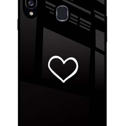 Heart Samsung A20s Glass Case Back Cover by Casekaro