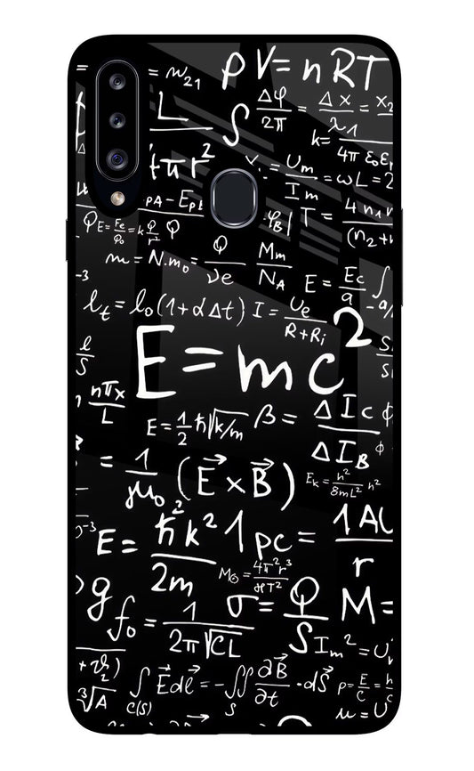 Physics Formula Samsung A20s Glass Case