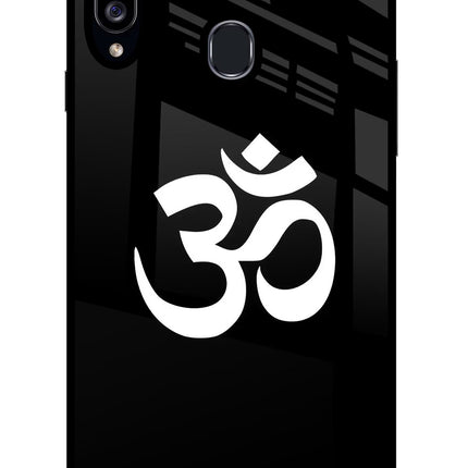 Om Samsung A20s Glass Case Back Cover by Casekaro