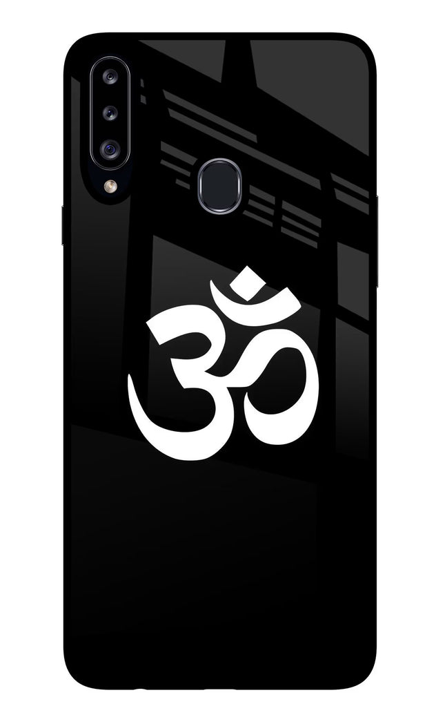 Om Samsung A20s Glass Case Back Cover by Casekaro