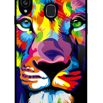 Lion Samsung A20s Glass Case Back Cover by Casekaro