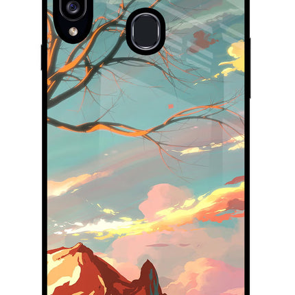 Scenery Samsung A20s Glass Case Back Cover by Casekaro