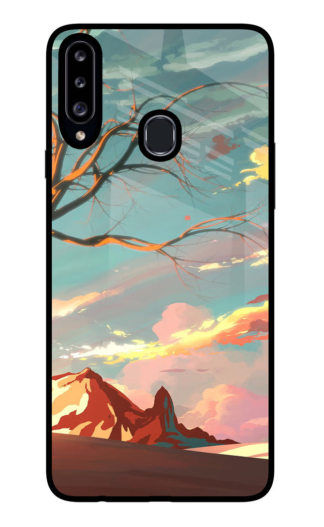 Scenery Samsung A20s Glass Case Back Cover by Casekaro