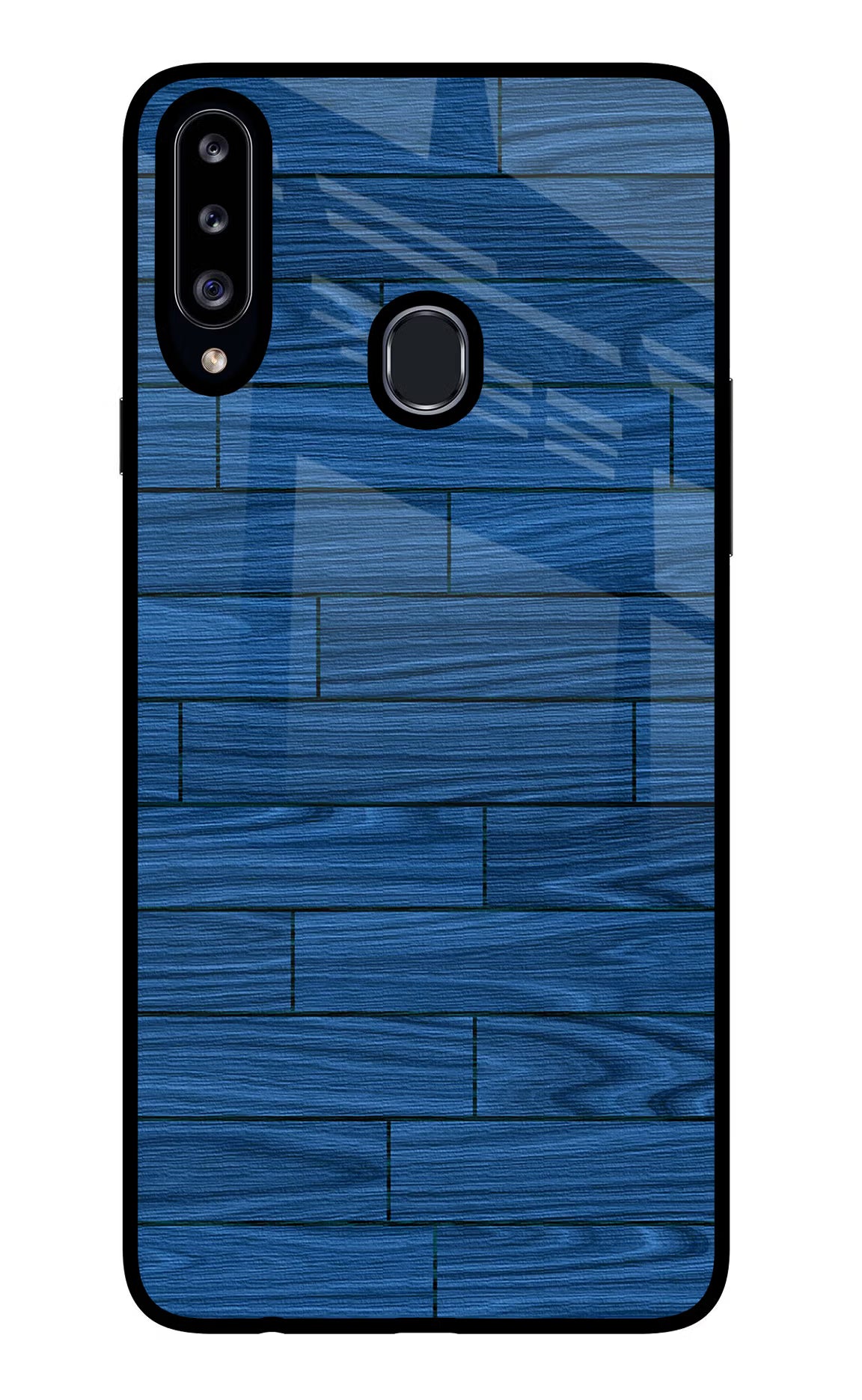 Wooden Texture Samsung A20s Glass Case Back Cover by Casekaro