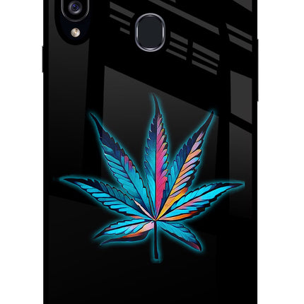 Weed Samsung A20s Glass Case Back Cover by Casekaro