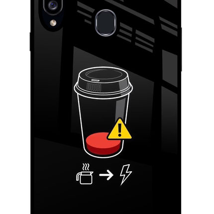Coffee Samsung A20s Glass Case Back Cover by Casekaro