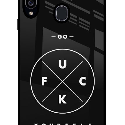 Go Fuck Yourself Samsung A20s Glass Case Back Cover by Casekaro