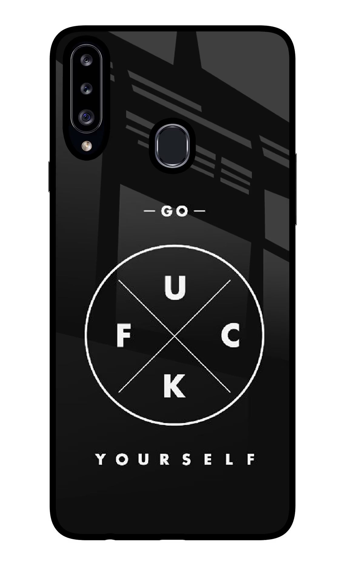 Go Fuck Yourself Samsung A20s Glass Case