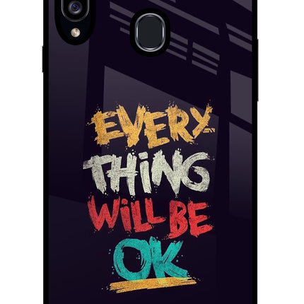 Everything Will Be Ok Samsung A20s Glass Case Back Cover by Casekaro