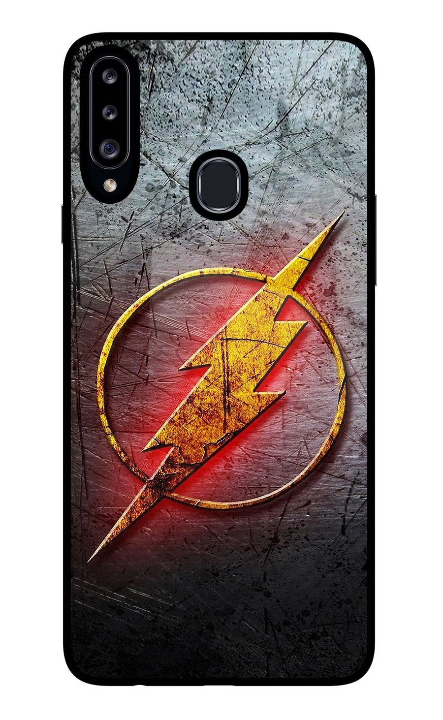 Flash Samsung A20s Back Cover, Glass case